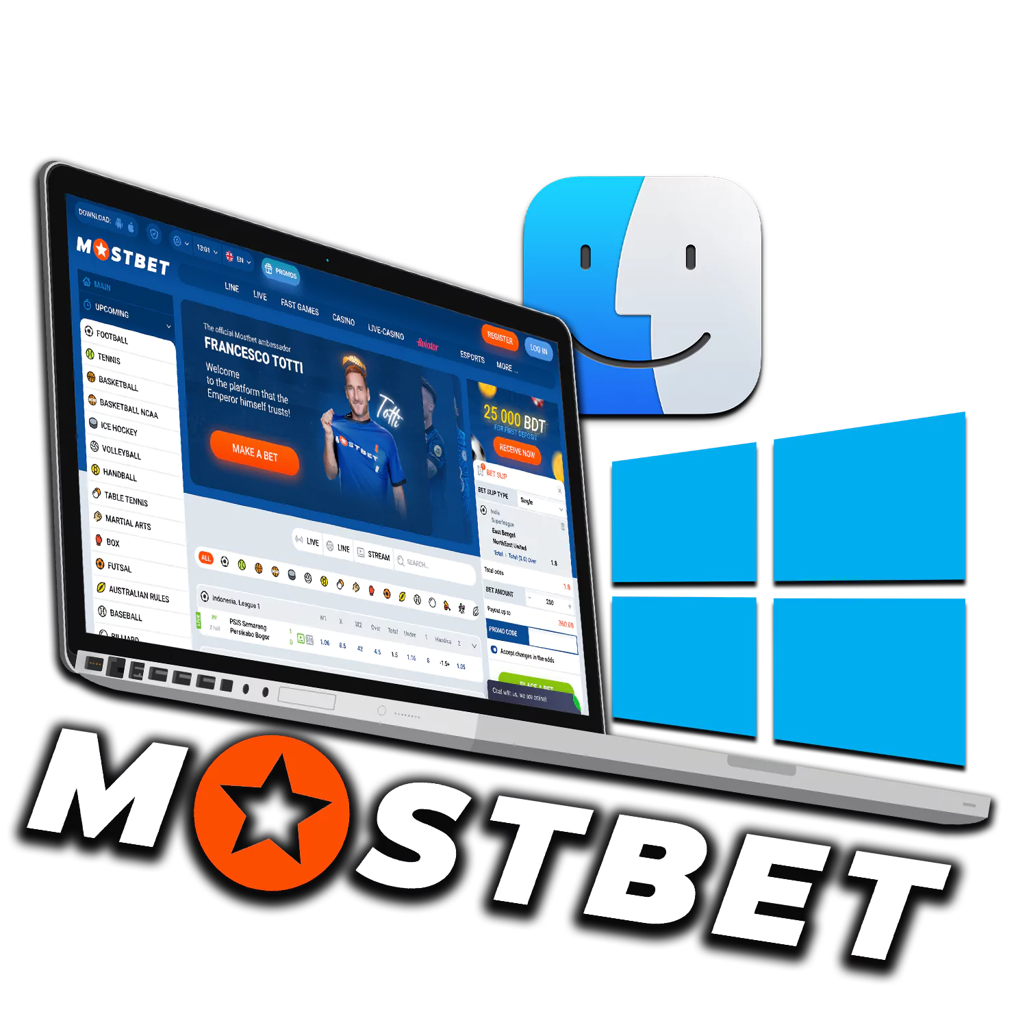 Download PC client of Mostbet Bd for Windows and Mac OS.