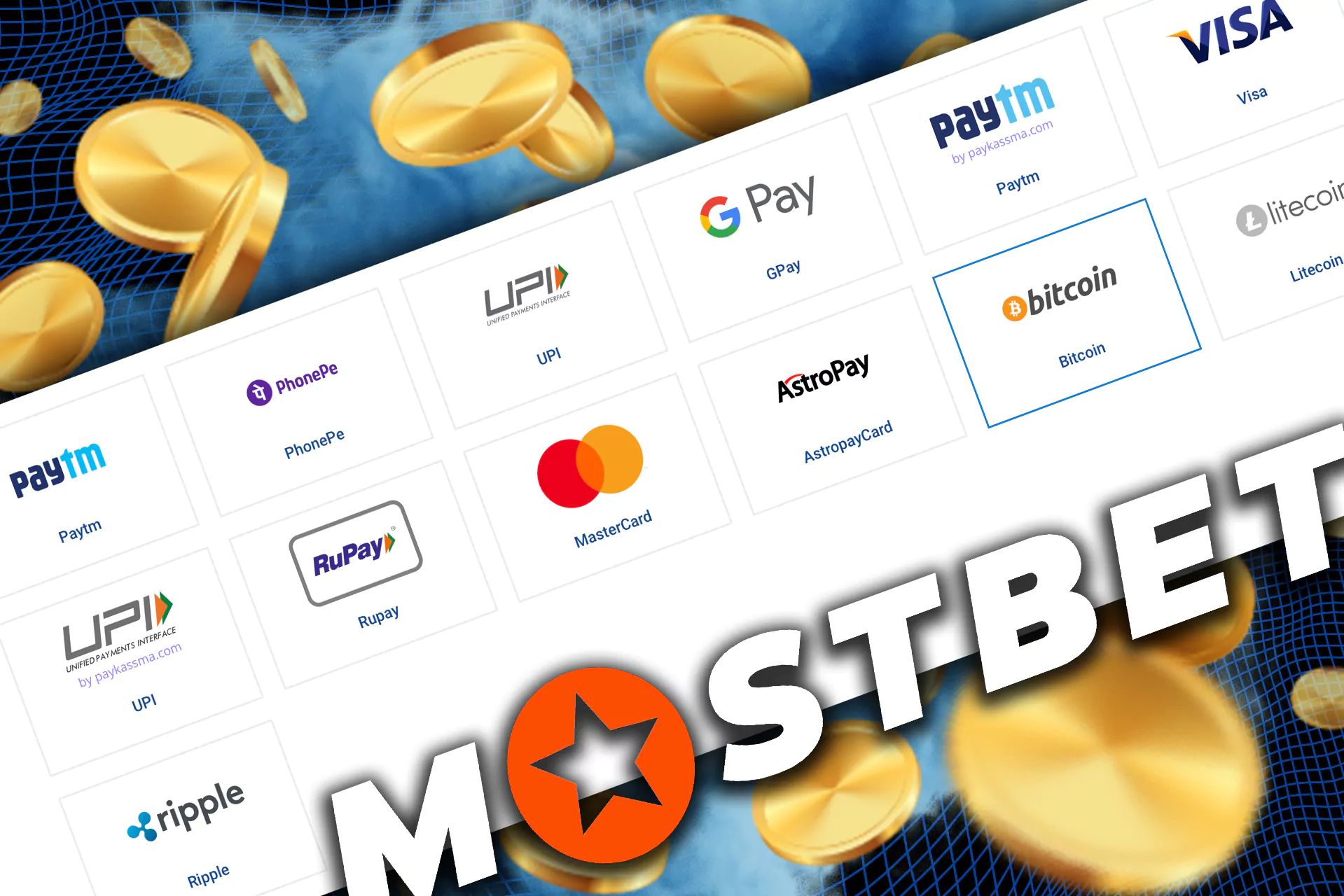 There are a lot of popular and convenient ways to deposit your Mostbet account.