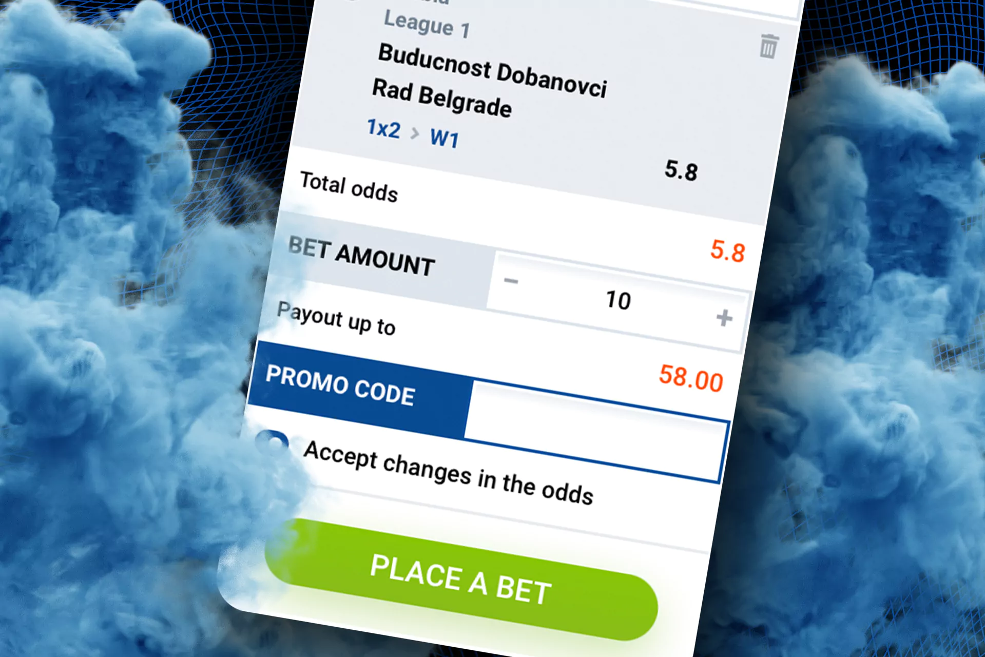 Use a promo code to have an advantage in sports betting.