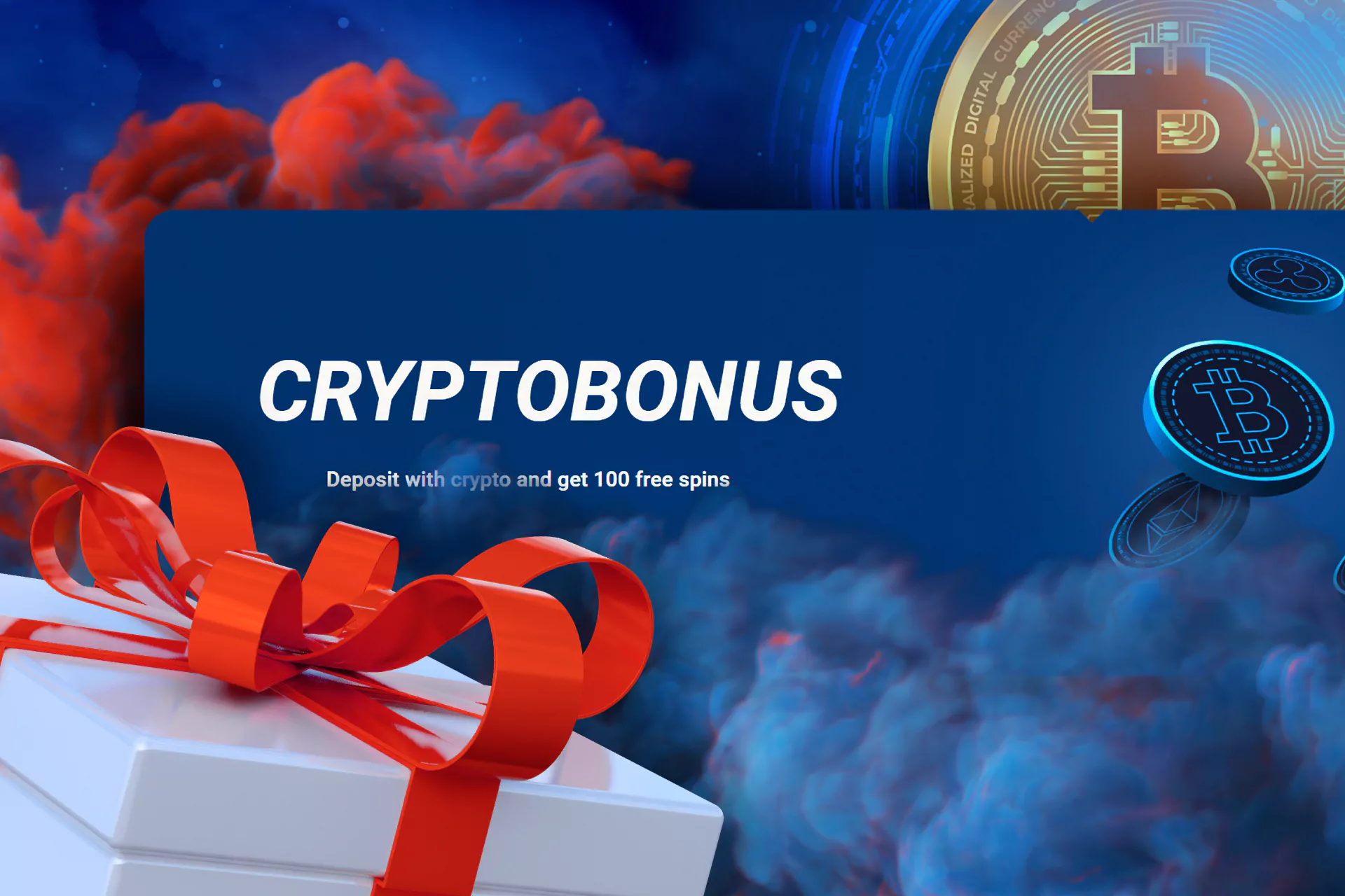 Cryptocurrency bonus with Bitcoin and other coin.