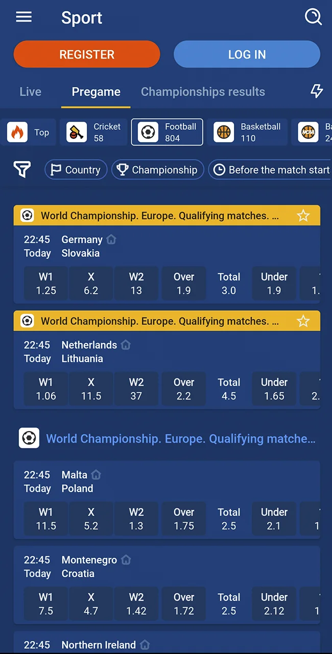 Easily place your sports bets in the Mostbet sportsbook.