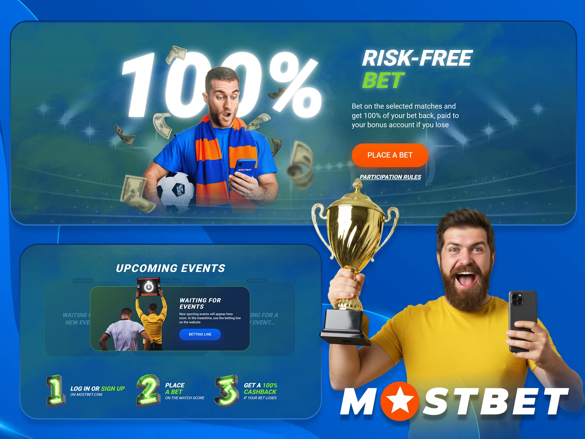 Get a Freebet for placing qualifying bets at Mostbet.