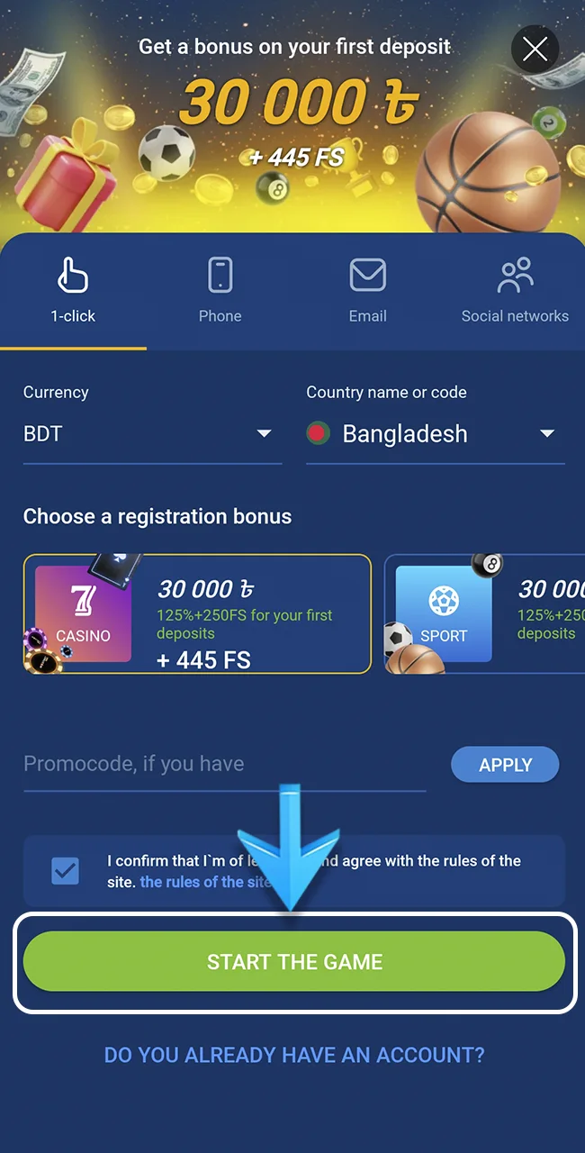 Sign Up for your new official Mostbet account now.