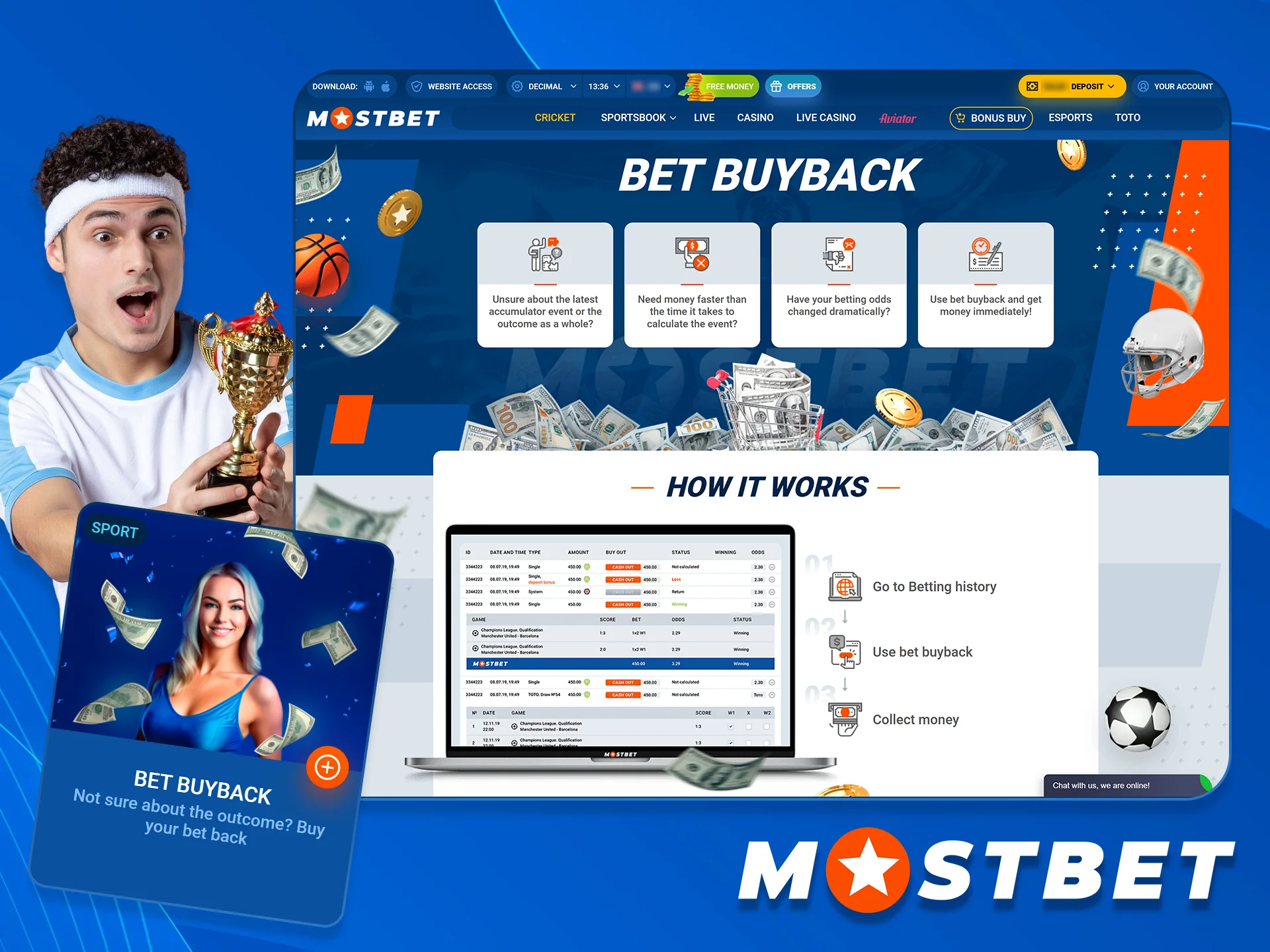 Check the bonus Redemption Rate available at Mostbet.