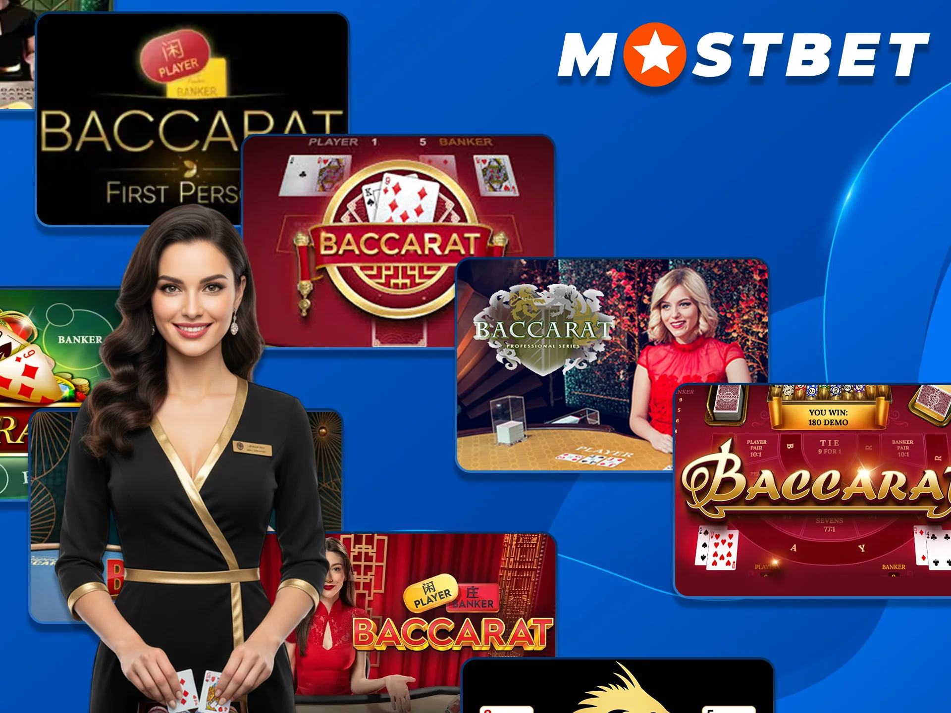 Play Baccarat Games with no commission at Mostbet.