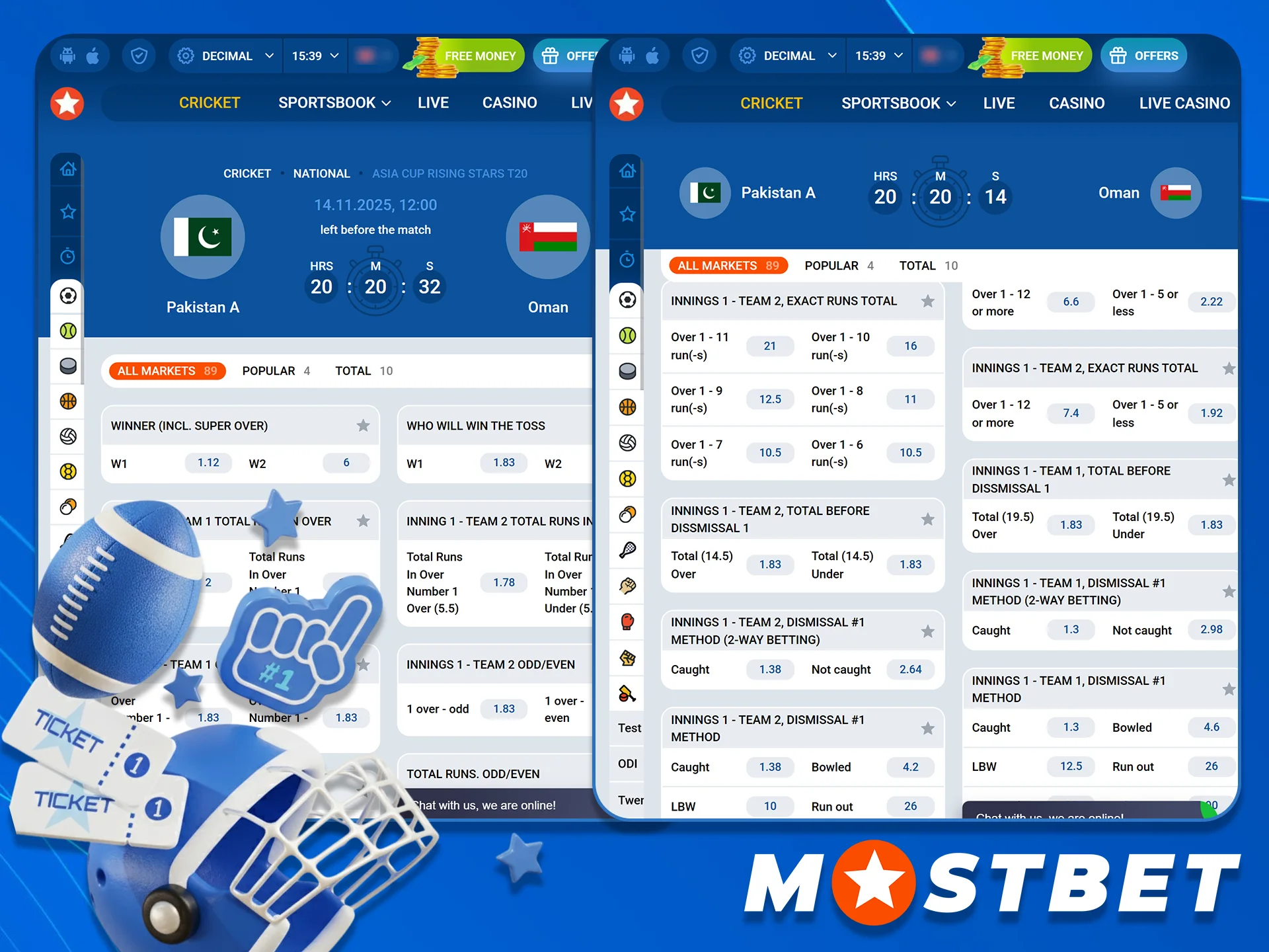 Find Great Betting Odds for all sports at Mostbet.