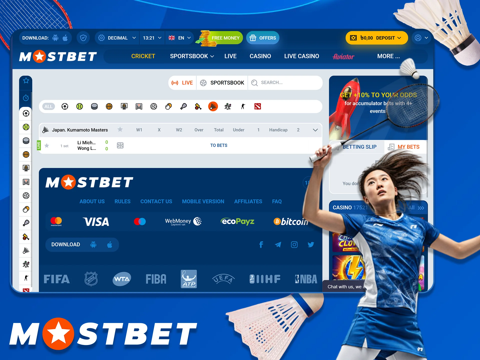 View Most Popular Betting Options available on Mostbet.