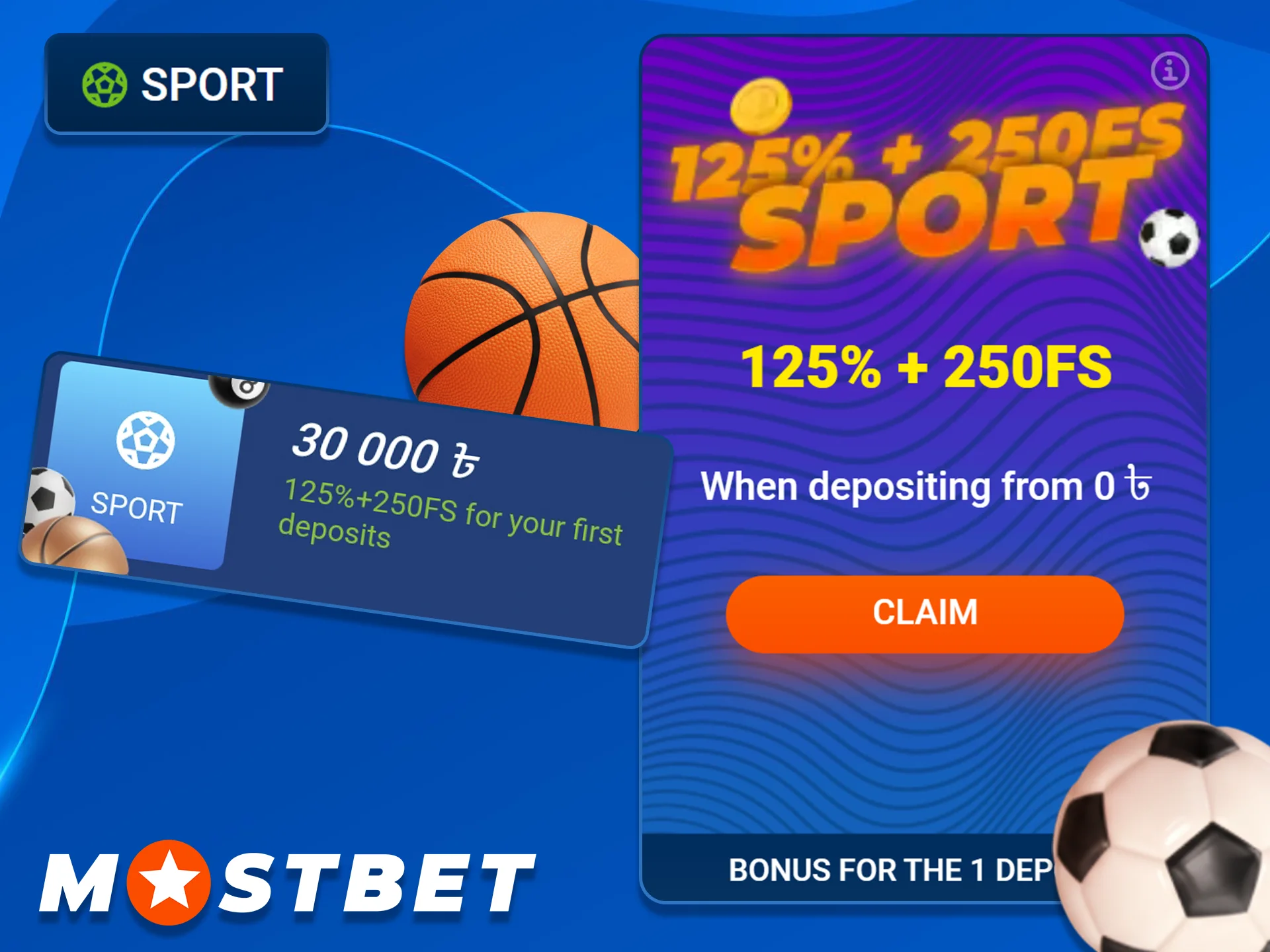 Claim the generous Sports Bonus at official Mostbet now.
