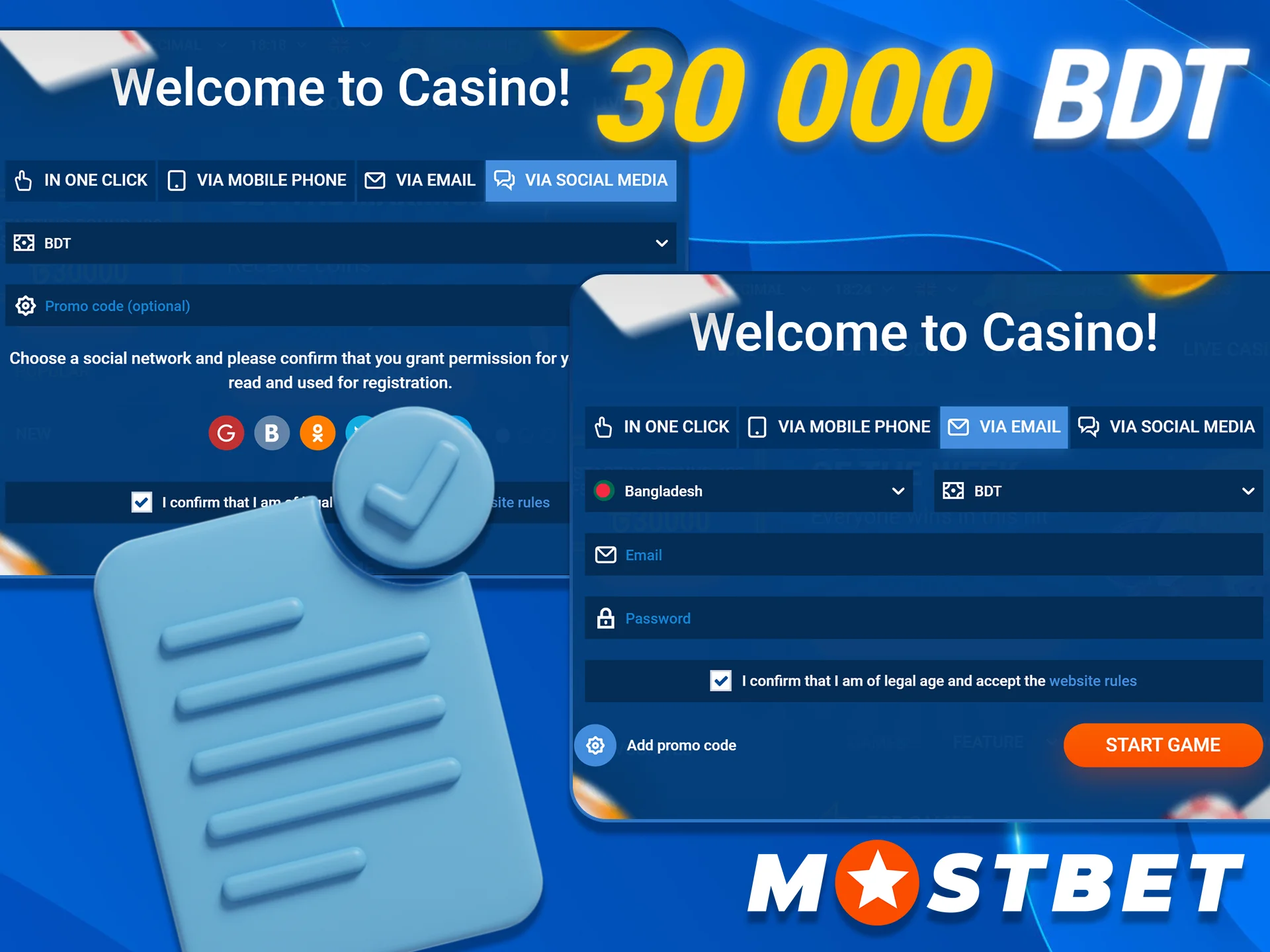 Guide to quickly register on the official Mostbet Bangladesh site.