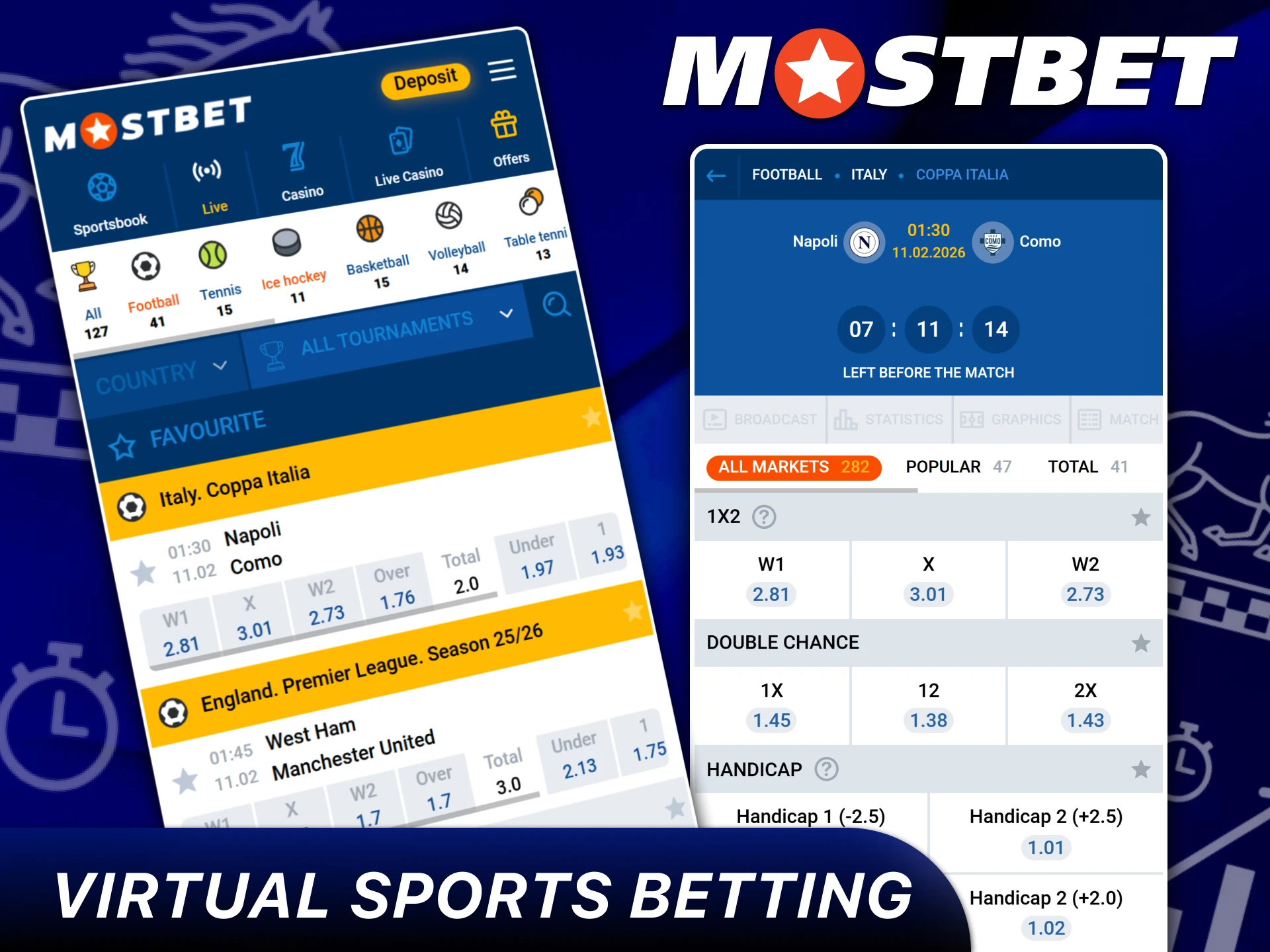 Enjoy lag-free Virtual Sports Live Streaming at Mostbet.