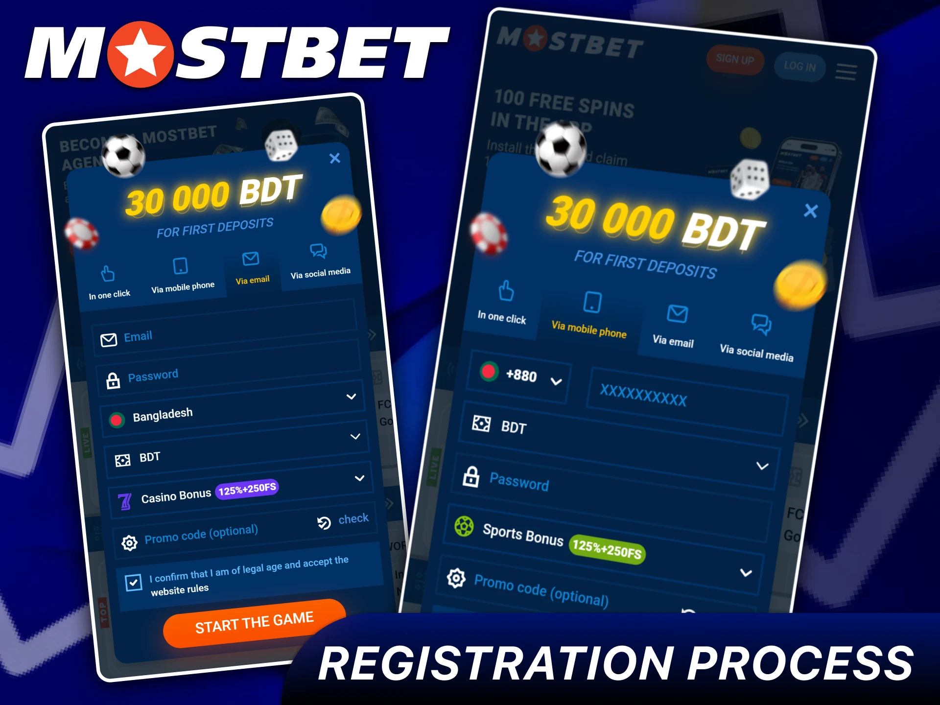 Complete the easy Mostbet App BD registration process.
