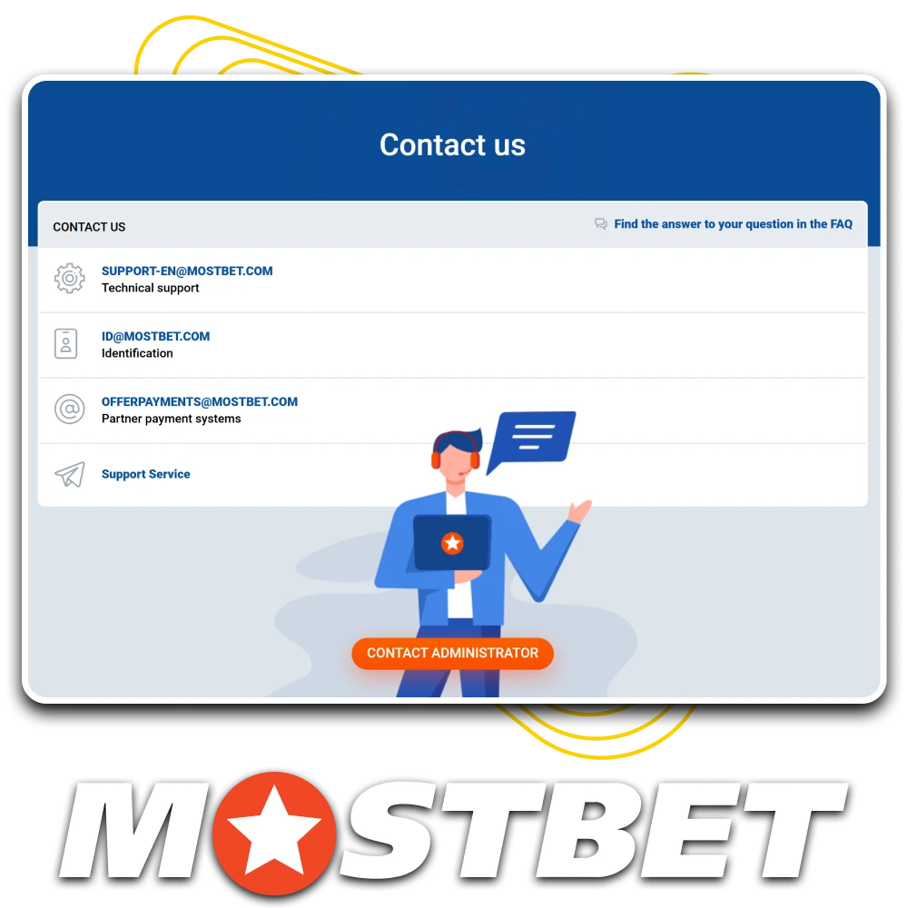 You can contact the Mostbe team by email, by phone or via the Telegram bot.