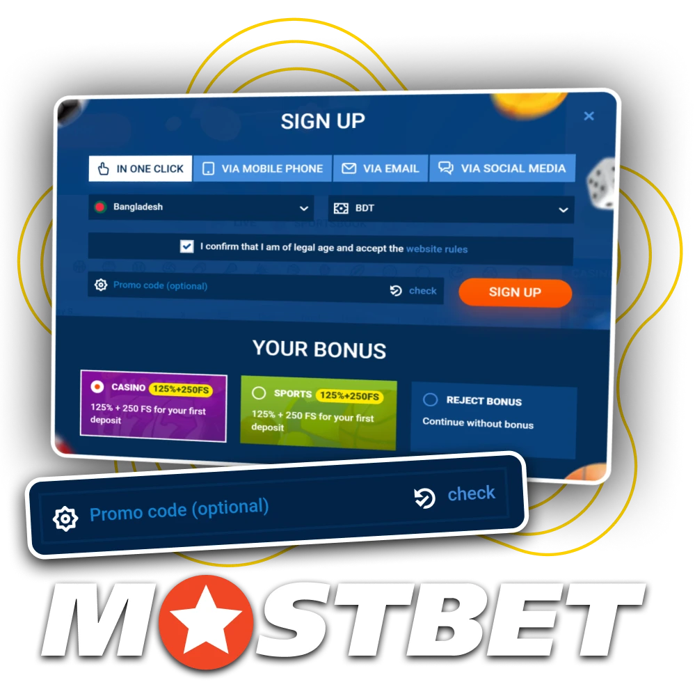 Promo code for new Mostbet Bd users.